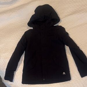 Burton Black Hooded Puffer Jacket for Kids